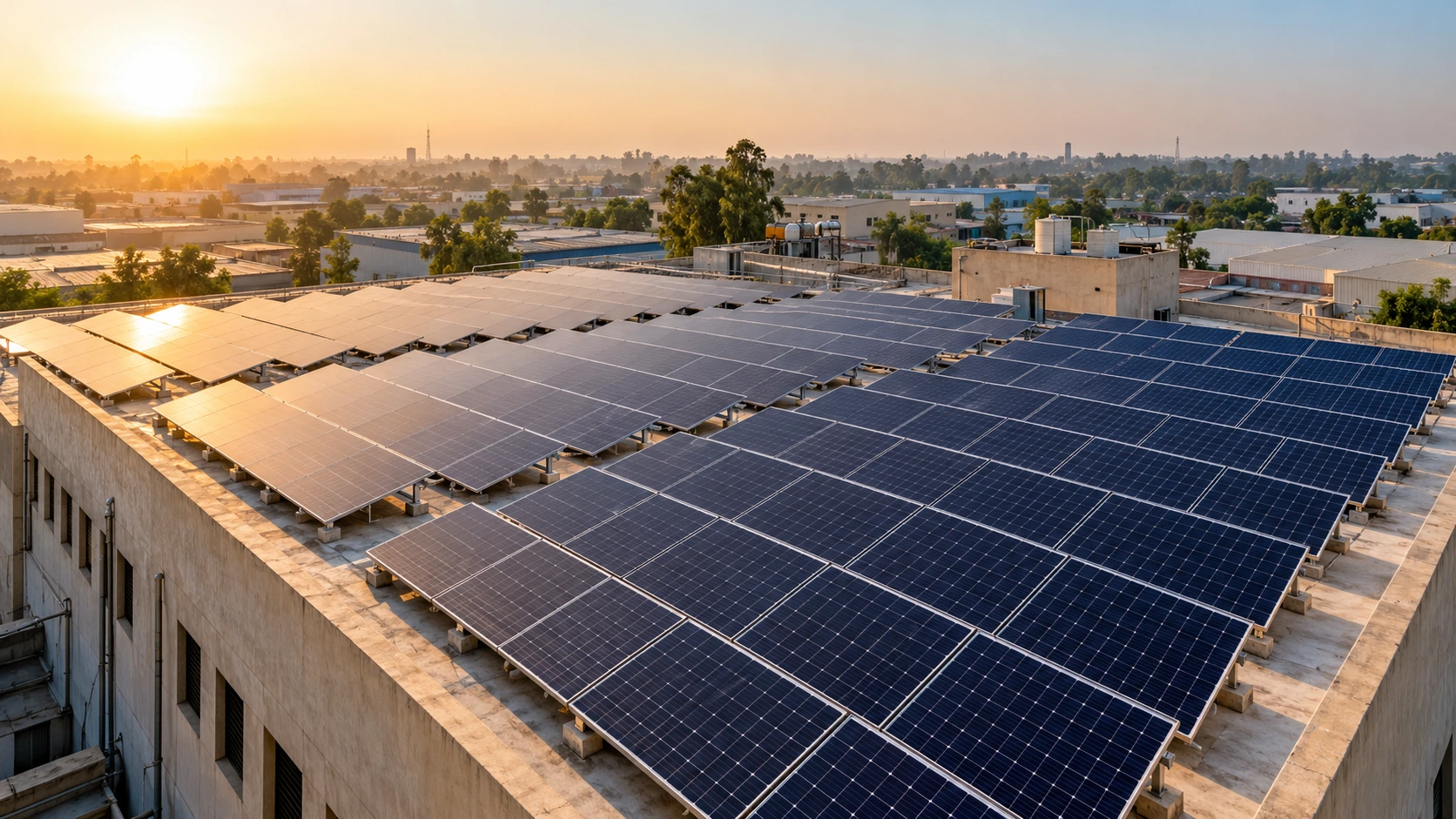 Commercial rooftop solar visualisation